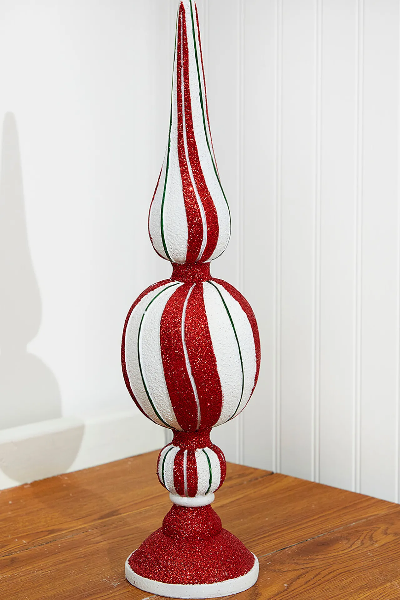 Hot 18" Resin Peppermint Finial Christmas Accents