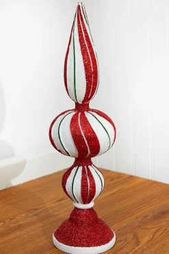 Discount 15" Resin Peppermint Finial Christmas Accents