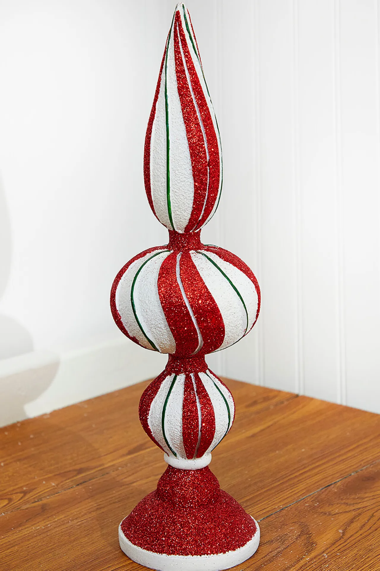Discount 15" Resin Peppermint Finial Christmas Accents