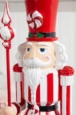Outlet 24" Resin Peppermint Nutcracker Christmas Accents