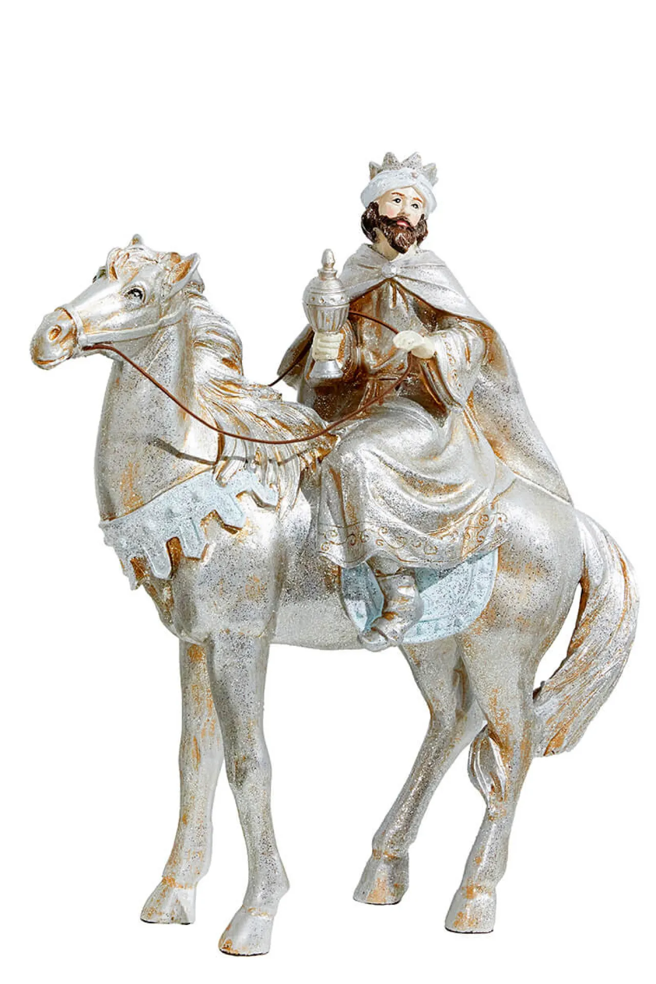 Outlet 16" Resin Renaissance Three Kings With Animals - Set Of 3 Christmas Accents