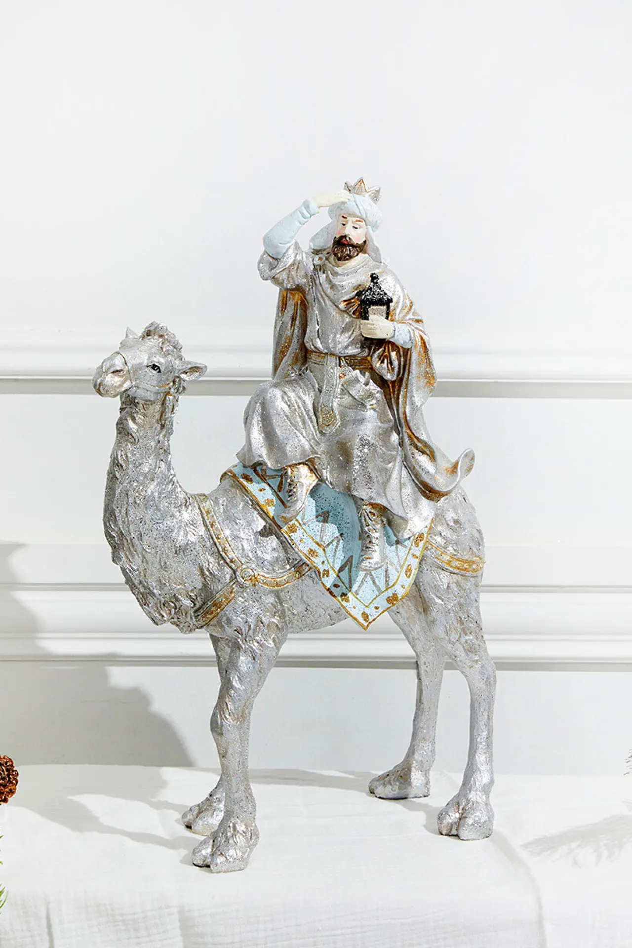 Outlet 16" Resin Renaissance Three Kings With Animals - Set Of 3 Christmas Accents