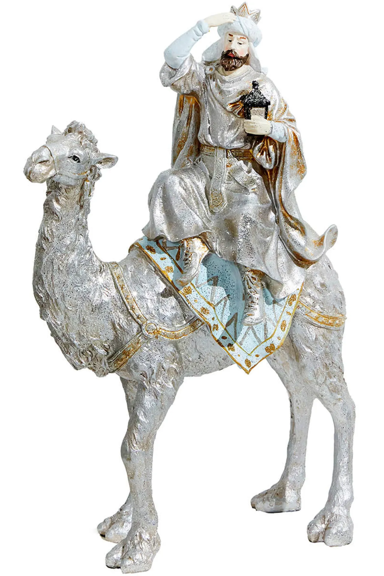 Outlet 16" Resin Renaissance Three Kings With Animals - Set Of 3 Christmas Accents