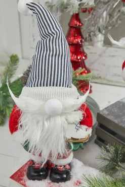Store 13” Resin Santa Gnome Figurine Christmas Accents