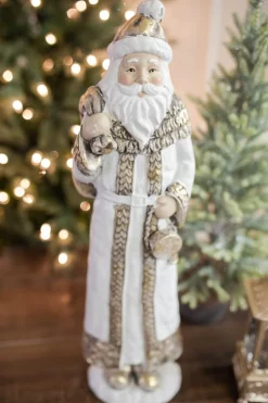 Clearance 21.5” Resin Santa With Bag Christmas Accents