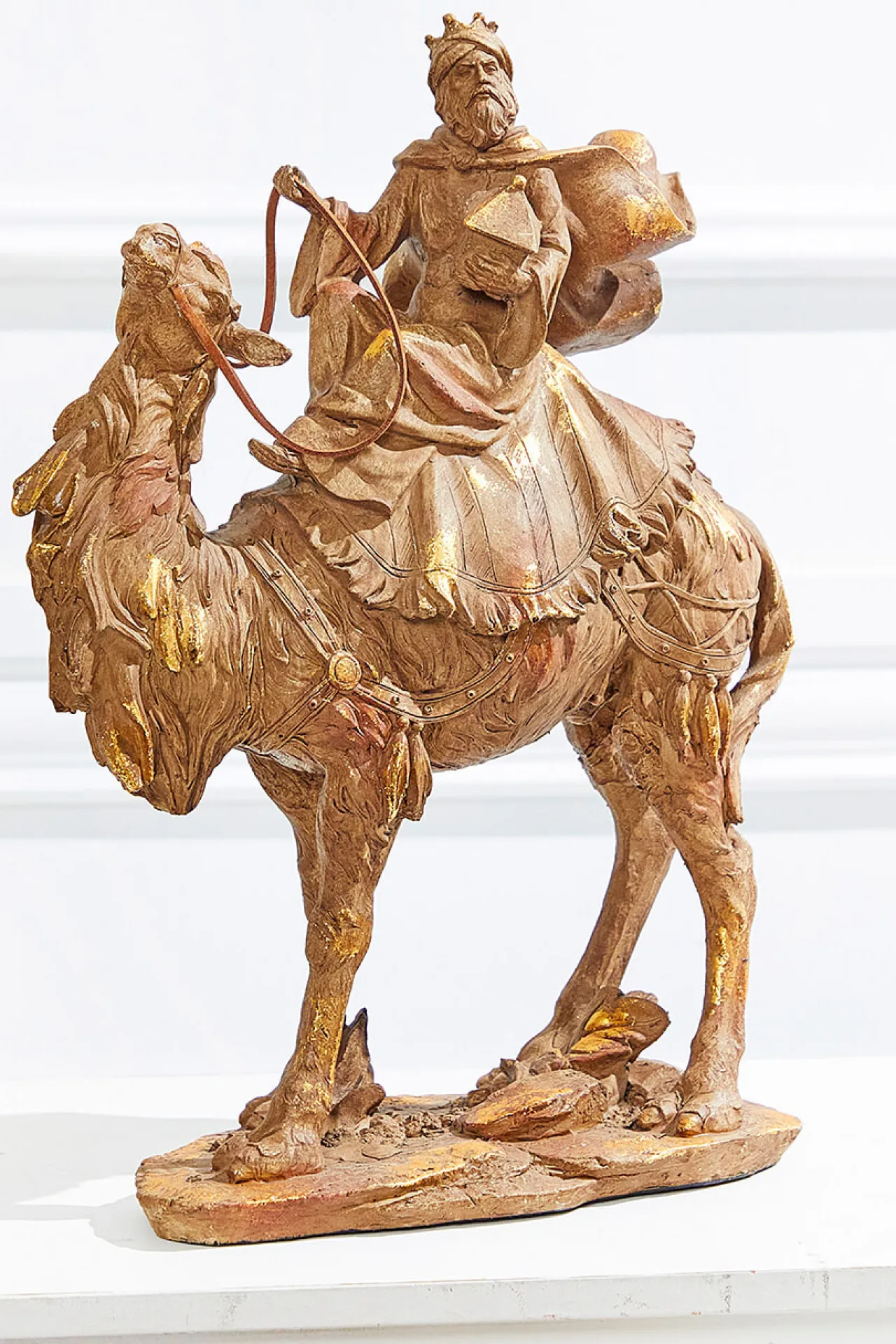 Shop 13" Resin Three Kings On Camels - Set Of 3 Christmas Accents