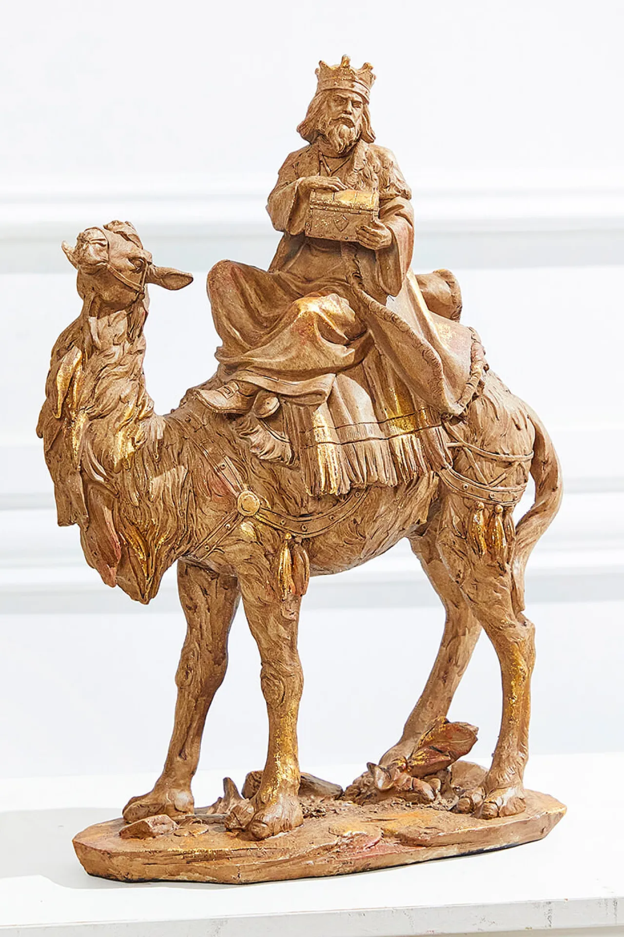 Shop 13" Resin Three Kings On Camels - Set Of 3 Christmas Accents