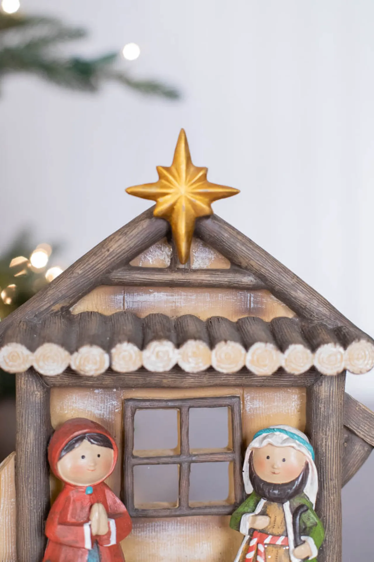 Discount 9” Resin Traditional Kid Nativity Scene Christmas Accents