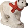 Sale 36" Resin Walking Polar Bear With Scarf Christmas Resin