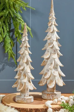 New 15" Resin Winter Forest Tree Christmas Accents