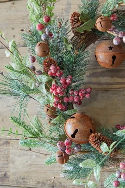 Online 18" Rustic Bell Wreath Christmas Wreaths