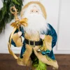 Fashion 18” Santa Figure - Blue Coat Christmas Accents