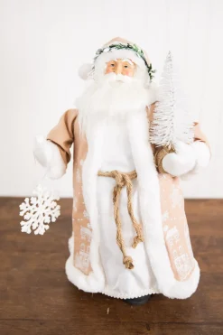 Cheap 19” Santa Figure With Snowflake & Tree Christmas Accents