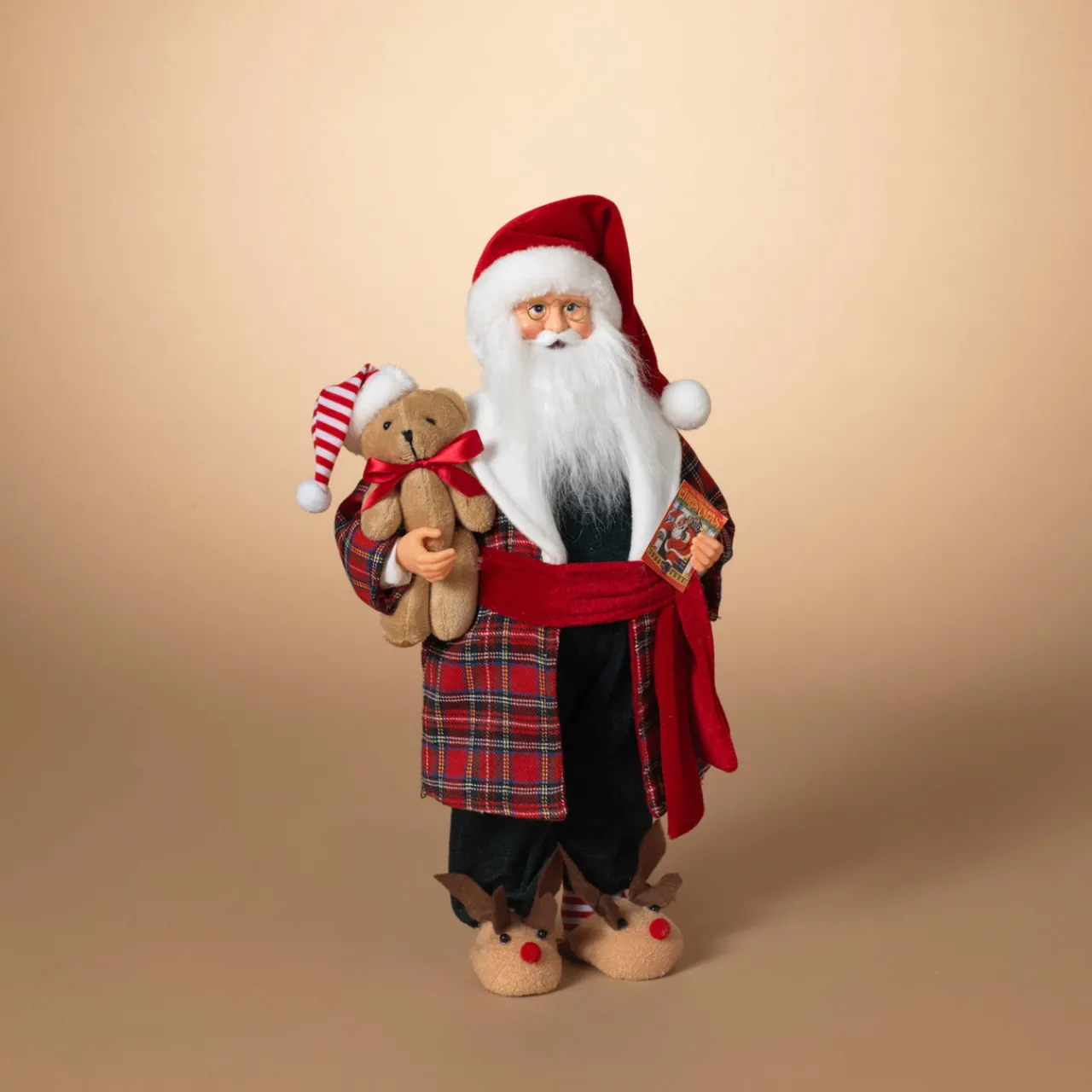 Hot 18" Santa In Pajamas Figurine Christmas Accents