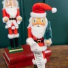 Cheap 15" Santa Nutcracker With List & Tree Christmas Accents