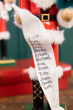 Cheap 15" Santa Nutcracker With List & Tree Christmas Accents