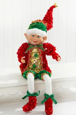Clearance 17" Sequin Bendable Elf Christmas Accents