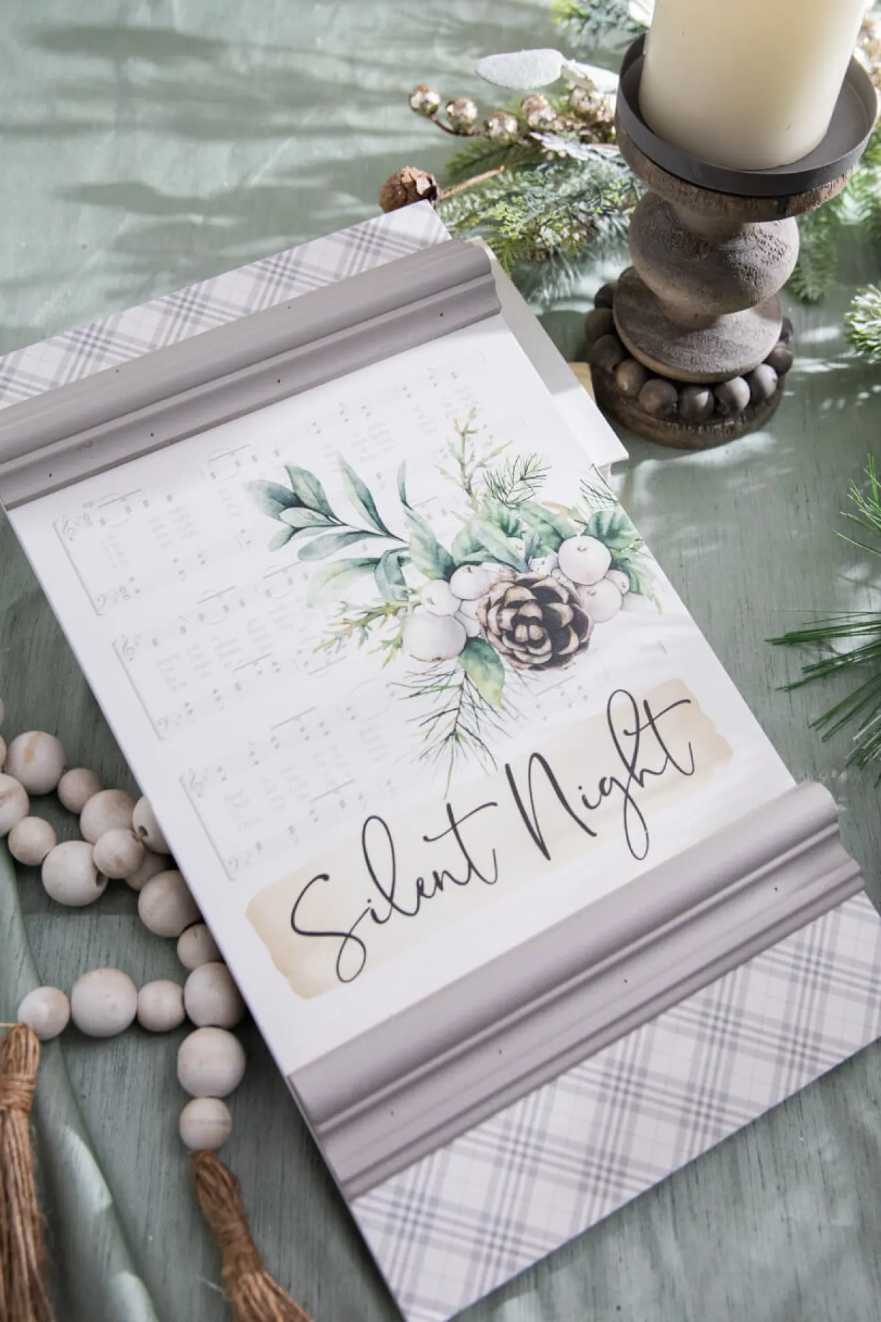 Store 15” Silent Night Wood Sign Christmas Accents