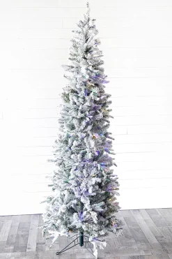 Sale 7.5' Snowcrest Pencil Pine Artificial Christmas Tree With 500 Color-Changing Lights Christmas Trees|Christmas Trees