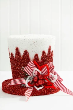 Cheap 8” Styrofoam Hat Tree Topper Christmas Accents