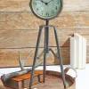New 23” Telescope Tripod Desk Clock Christmas Accents