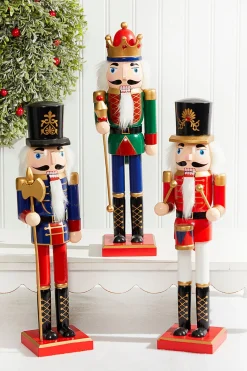 Cheap 15" Traditional Nutcracker - 3 Assorted Christmas Accents
