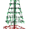 Fashion 4' Twinkling Tree Topiary With 150 Lights C5 & G12 - Green /Red Outdoor Lighting