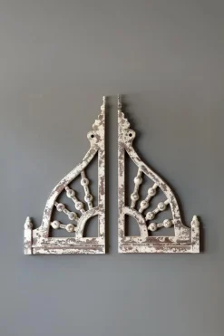 Hot 34” Victorian Corbels - Set Of 2 Christmas Accents