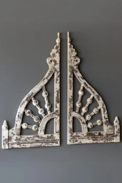 Hot 34” Victorian Corbels - Set Of 2 Christmas Accents