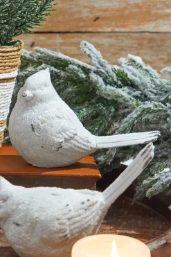 Clearance 6” White Resin Cardinal Figurine Christmas Accents