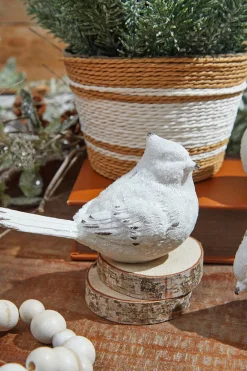 Clearance 6” White Resin Cardinal Figurine Christmas Accents