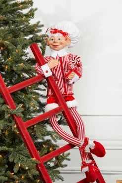 Clearance 32" Wood Antique Christmas Ladder Christmas Accents