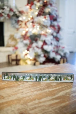 Cheap 23.6 Wood Holiday Block Sign Christmas Accents