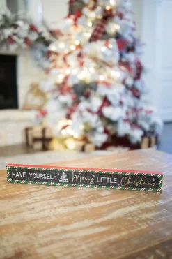 Cheap 23.6 Wood Holiday Block Sign Christmas Accents