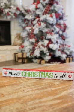 Cheap 23.6 Wood Holiday Block Sign Christmas Accents