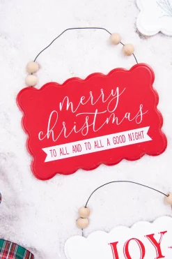 Discount 6.6” Wood Holiday Sign Ornament Christmas Accents