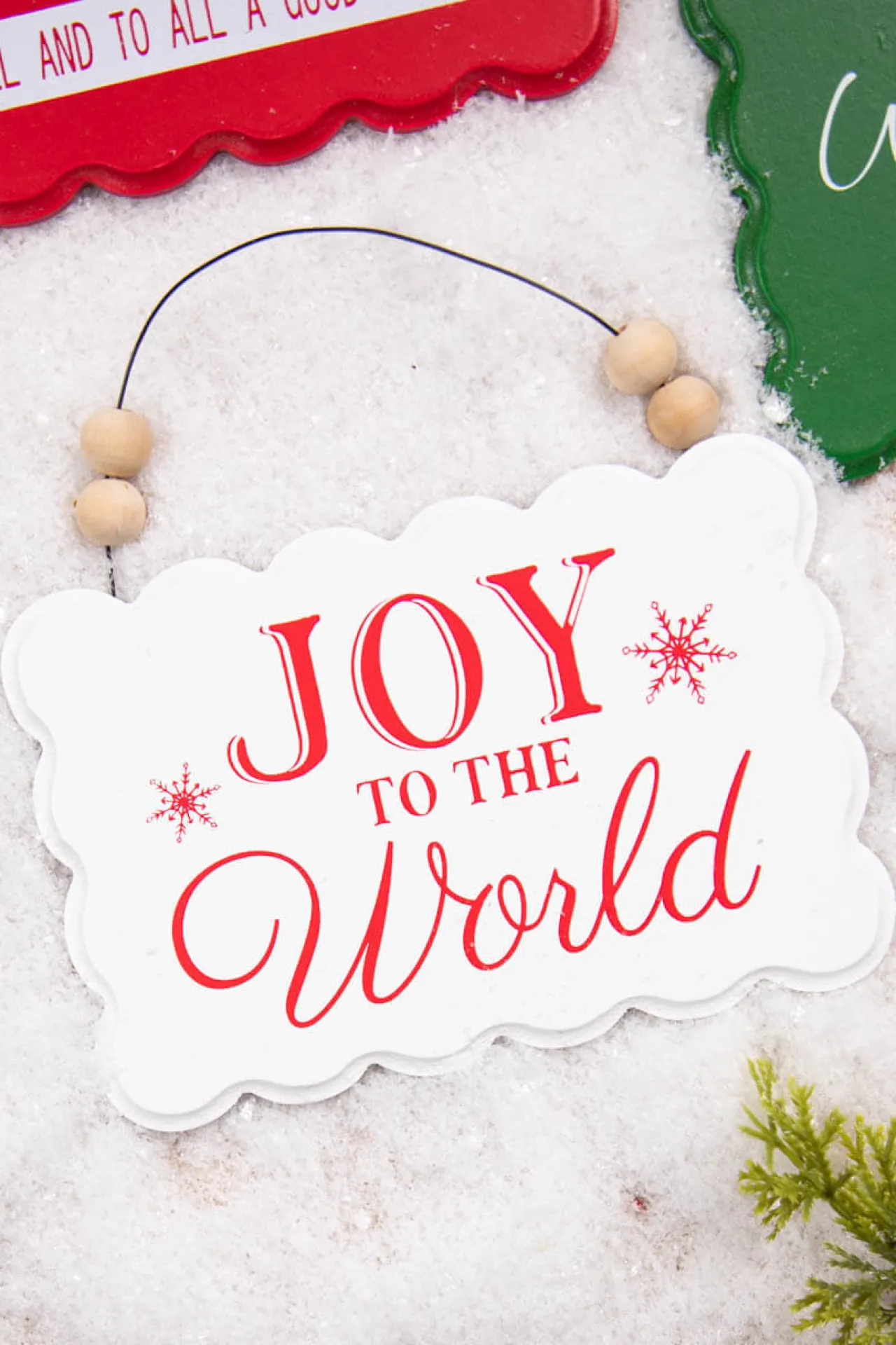 Discount 6.6” Wood Holiday Sign Ornament Christmas Accents