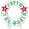 Best 40" Wreath - Joy To The World With Stars With 223 Lights Outdoor Lighting