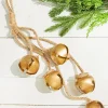 Fashion 20" X 2.5" Metal Bells Ornament Natural Greenery