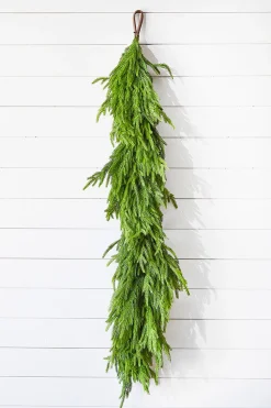 Cheap 60" X 16" Real Touch Deluxe Norfolk Pine Garland Christmas Garlands|Natural Greenery