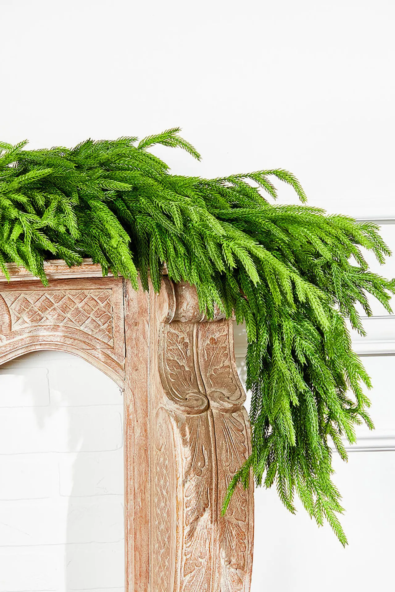 Cheap 60" X 16" Real Touch Deluxe Norfolk Pine Garland Christmas Garlands|Natural Greenery