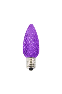Sale C9 LED Minleon Legacy Bulb (25 Bulbs/box) - Faceted, Purple Outdoor Lighting