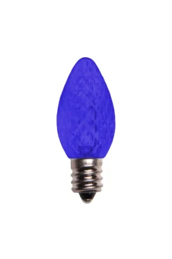 Cheap C7 Platinum Elite LED SMD Bulbs (25 Bulbs/bag) - Faceted, Blue Outdoor Lighting