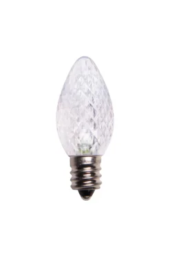 Cheap C7 Platinum Elite LED SMD Bulbs (25 Bulbs/bag) - Faceted, Cool White Outdoor Lighting