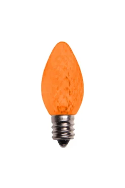 Cheap C7 Platinum Elite LED SMD Bulbs (25 Bulbs/bag) - Faceted, Orange Outdoor Lighting