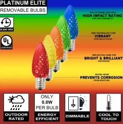 Cheap C9 Platinum Elite LED SMD Bulb (25 Bulbs/bag) - Faceted, Multi Bulbs|Outdoor Lighting