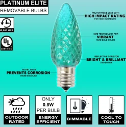 Store C9 Platinum Elite LED SMD Bulb (25 Bulbs/bag) - Faceted, Teal Bulbs|Outdoor Lighting