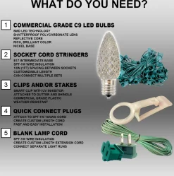 Cheap C9 Platinum Elite LED SMD Bulb (25 Bulbs/bag) - Faceted, Warm White Bulbs|Outdoor Lighting
