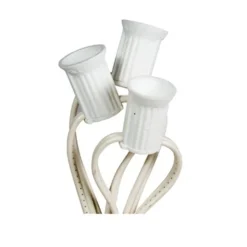 Hot C9 Socket Cord - 100' 12" Spacing (White Wire) Accessories|Cords