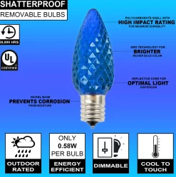 Discount C9 Wonderful LED SMD Bulb (25 Bulbs/bag) - Faceted, Blue Bulbs|Outdoor Lighting
